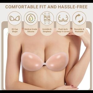 2 pack Of Silicone Strapless Push-Up Bra